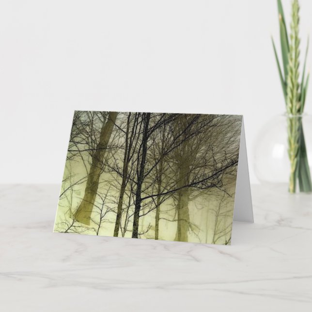 Cartes Pour Fêtes Annuelles Arbres couverts de neige (Devant)