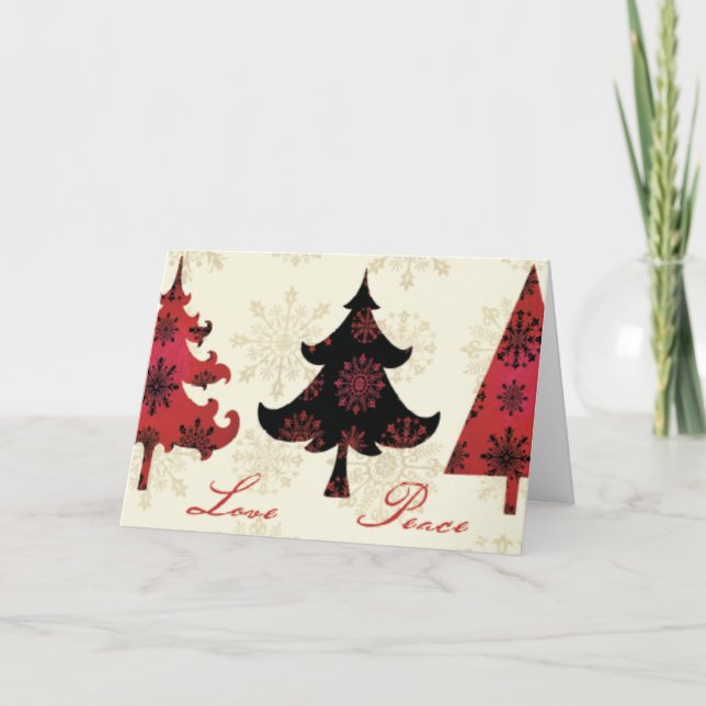 Cartes Pour Fêtes Annuelles Arbres de Noël (Devant)