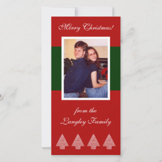 Cartes Pour Fêtes Annuelles Arbres de Noël Bande verte