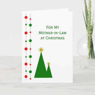 Cartes Pour Fêtes Annuelles Arbres de Noël Conception belle-mère Noël