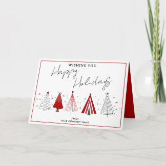 Cartes Pour Fêtes Annuelles Arbres de Noël Fantaisistes Logo Entreprise