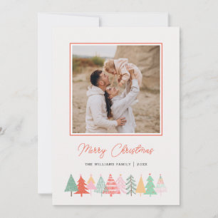 Cartes Pour Fêtes Annuelles Arbres de Noël joyeux Cosy Photo