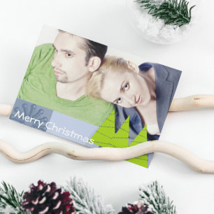 Cartes Pour Fêtes Annuelles Arbres de Noël Lime Retro Joyeux Noël -