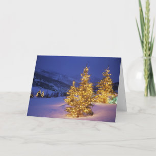 Cartes Pour Fêtes Annuelles Arbres de Noël, Park City, montagnes de Wastch,