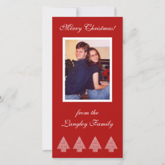 Cartes Pour Fêtes Annuelles Arbres de Noël rouges