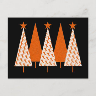 Cartes Pour Fêtes Annuelles Arbres de Noël - Ruban orange