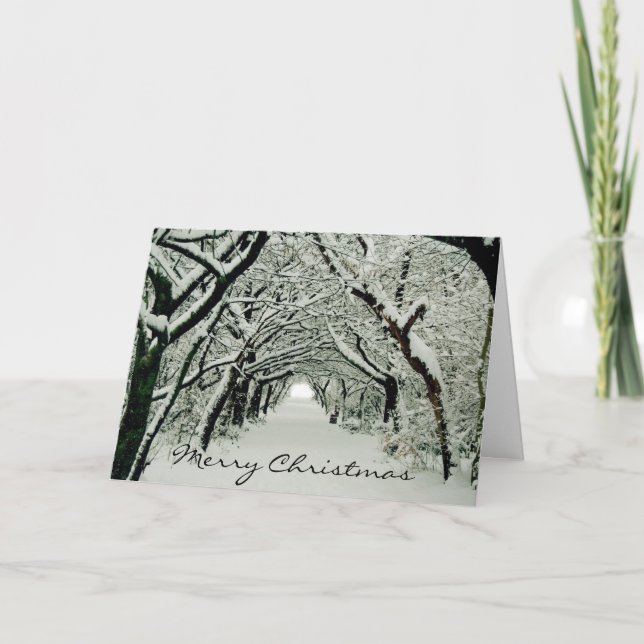 Cartes Pour Fêtes Annuelles Arbres d'hiver (Devant)