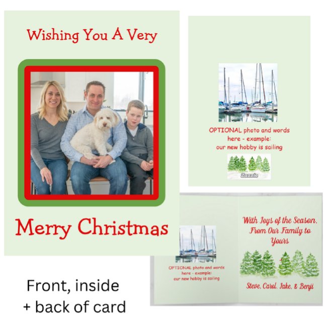 Cartes Pour Fêtes Annuelles Arbres d'hiver enneigés à l'aquarelle peints à la  (Créateur téléchargé)