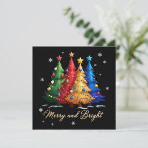 Cartes Pour Fêtes Annuelles Arbres Joyeux et Lumineux Cadeau de Noël Fêtes Mig