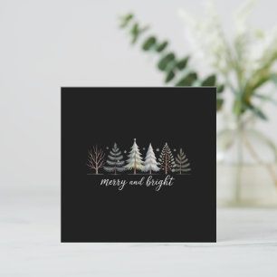 Cartes Pour Fêtes Annuelles Arbres Joyeux et Lumineux Noël Vacances Hiver