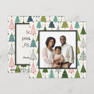 Cartes Pour Fêtes Annuelles Arbres rétro