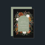 Cartes Pour Fêtes Annuelles Arc botanique élégant et fleuri vert Sage<br><div class="desc">Design de carte de Noël floral à l'aquarelle rustique. Avec de belles rouille,  terre cuite,  noir et sauge vert pampas herbe eucalyptus détails de l'aquarelle botanique de l'herbe eucalyptus. Ce design de vacances moderne est sûr de définir le style pour votre saison de vacances</div>