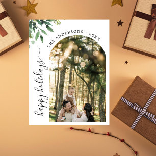 Cartes Pour Fêtes Annuelles Arc de Boho moderne Joyeux jours fériés Photo bota