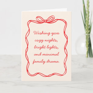 Cartes Pour Fêtes Annuelles Arc-en-ciel Rouge Fantaisiste Noël Chaos Non Photo