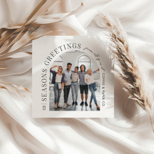 Cartes Pour Fêtes Annuelles Arc moderne affaires photo Noël