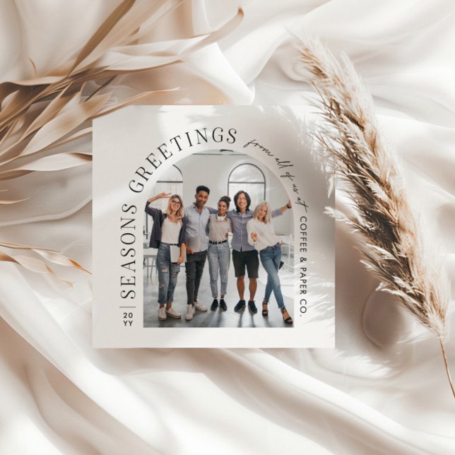 Cartes Pour Fêtes Annuelles Arc moderne affaires photo Noël (Créateur téléchargé)