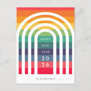 Cartes Pour Fêtes Annuelles Arc moderne design arc-en-ciel Nouvel An