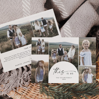 Cartes Pour Fêtes Annuelles Arch Moderne Multi Photo Family News This Is Us