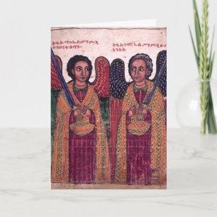 Cartes Pour Fêtes Annuelles Archange éthiopien Michael et Gabriel Noël