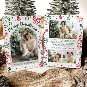 Cartes Pour Fêtes Annuelles Arche à main fantaisie photo Joyeux Noël