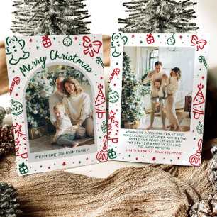 Cartes Pour Fêtes Annuelles Arche à main fantaisie photo Joyeux Noël