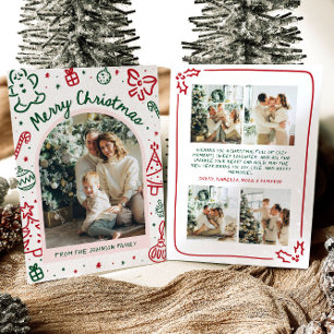 Cartes Pour Fêtes Annuelles Arche à main fantaisie photo Joyeux Noël