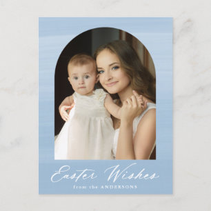 Cartes Pour Fêtes Annuelles Arche Aquarelle Bleue 2 Photo Souhaits Pâques