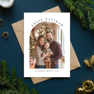 Cartes Pour Fêtes Annuelles Arche de Noël espagnole Photo Feliz Navidad Red