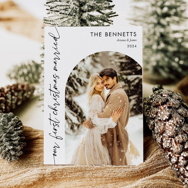 Cartes Pour Fêtes Annuelles Arche de Noël mariée moderne Noël (Créateur téléchargé)