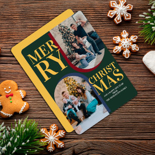 Cartes Pour Fêtes Annuelles Arche de Noël moderne photo de famille