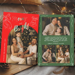 Cartes Pour Fêtes Annuelles Arche de Noël photo dessinée à la main joyeuse et 