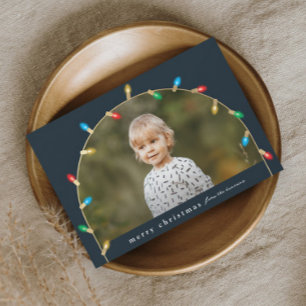 Cartes Pour Fêtes Annuelles Arche de photo de lumières de Noël vintage