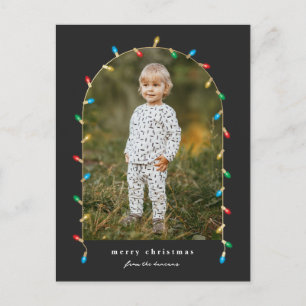 Cartes Pour Fêtes Annuelles Arche de photo de lumières de Noël vintage