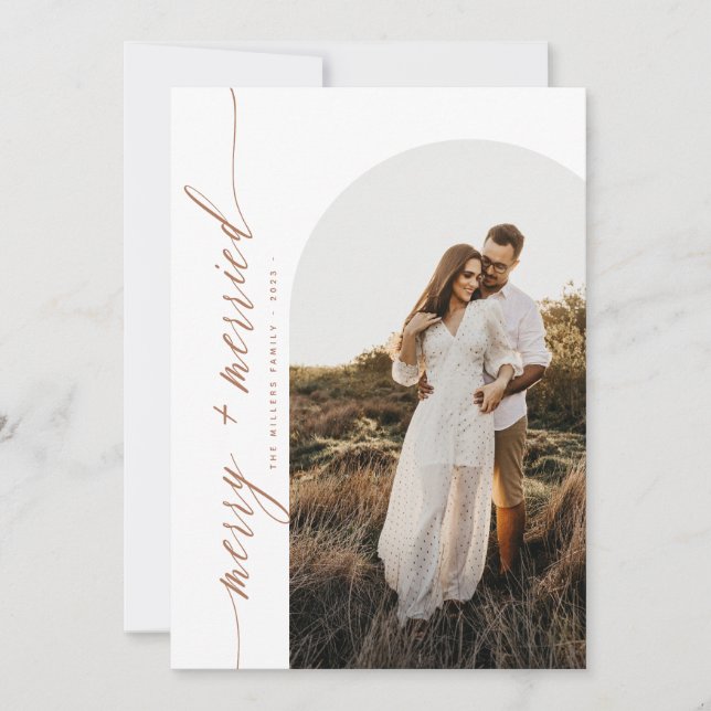 Cartes Pour Fêtes Annuelles Arche de photo en terre cuite pour un Noël joyeux  (Devant)