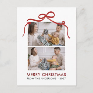 Cartes Pour Fêtes Annuelles Arche de ruban rouge fantaisiste Joyeux Noël 2 Pho