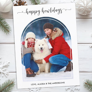 Cartes Pour Fêtes Annuelles Arche Élégant Chien Noël Personnalisé Photo de Com