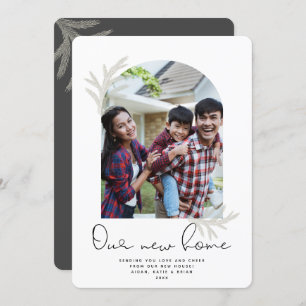 Cartes Pour Fêtes Annuelles Arche élégante   NOTRE NOUVELLE MAISON VACANCES D'