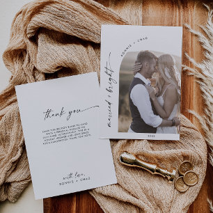 Cartes Pour Fêtes Annuelles Arche moderne Boho marié et Merci lumineux