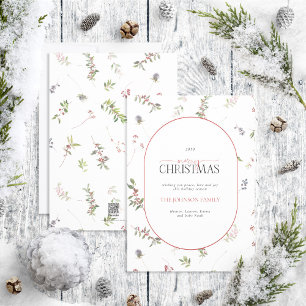 Cartes Pour Fêtes Annuelles Arche moderne chaude Berry hiver Joyeux Noël Holi