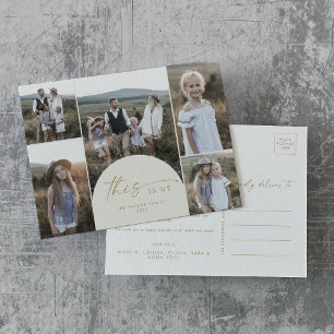 Cartes Pour Fêtes Annuelles Arche moderne   Cream Multi Photo Family This Is U