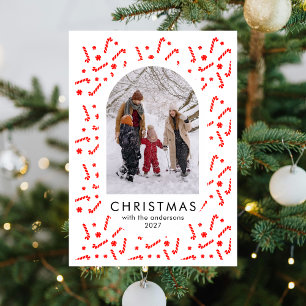 Cartes Pour Fêtes Annuelles Arche moderne de canne à sucre pour Noël en famill