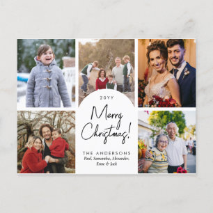 Cartes Pour Fêtes Annuelles Arche Moderne Joyeux Noël 5 Famille Photo Fêtes