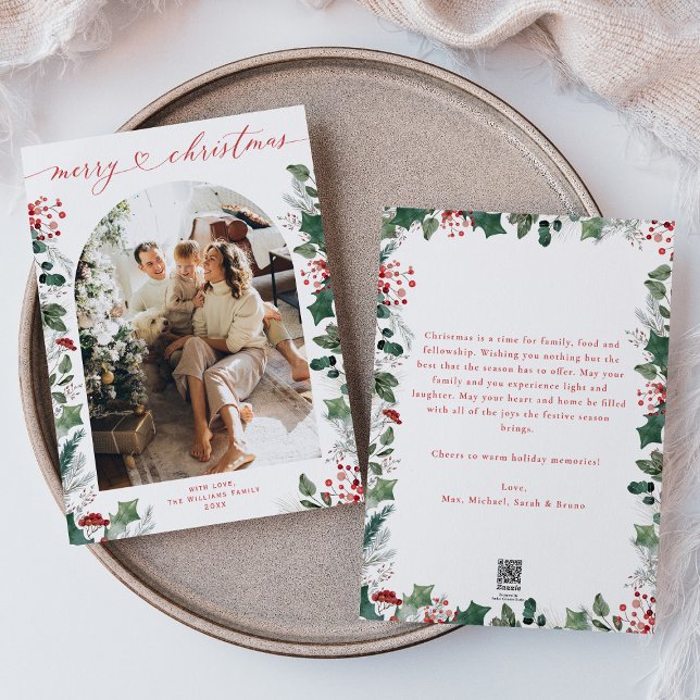 Cartes Pour Fêtes Annuelles Arche photo Boho Joyeux Noël (Créateur téléchargé)