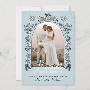 Cartes Pour Fêtes Annuelles Arche photo de Mariage de Noël marié et joyeux