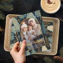 Arche photo de Noël personnalisée Forêt moderne