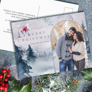 Cartes Pour Fêtes Annuelles Arche Photo Joyeux Noël Nouvelle Maison Forêt Démé