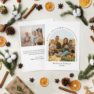 Cartes Pour Fêtes Annuelles Arche photo minimaliste moderne de la famille de N