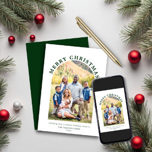 Cartes Pour Fêtes Annuelles Arche verte moderne photo de Noël