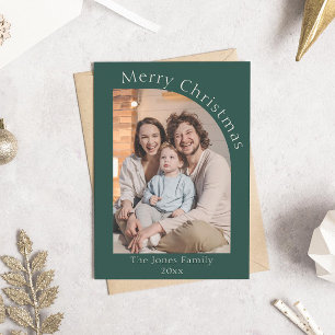 Cartes Pour Fêtes Annuelles Arche verte moderne photo Noël