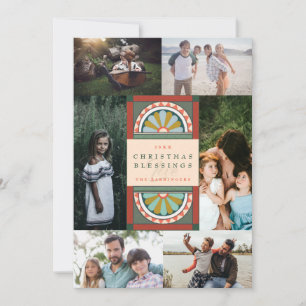 Cartes Pour Fêtes Annuelles Arches Centrales Élégant Noël Multi Photo Vacances